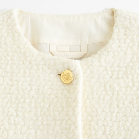 NWT Abercrombie Collarless Boucle Jacket | Size XL - Picture 2 of 12